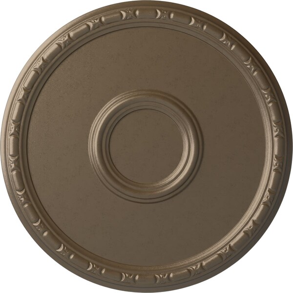 Ekena Millwork Odessa Bead & Barrel Ceiling Medallion (Fits Canopies up to 5"), 19 3/4"OD x 1 3/8"P, Warm Silver CM20ODWSS - main